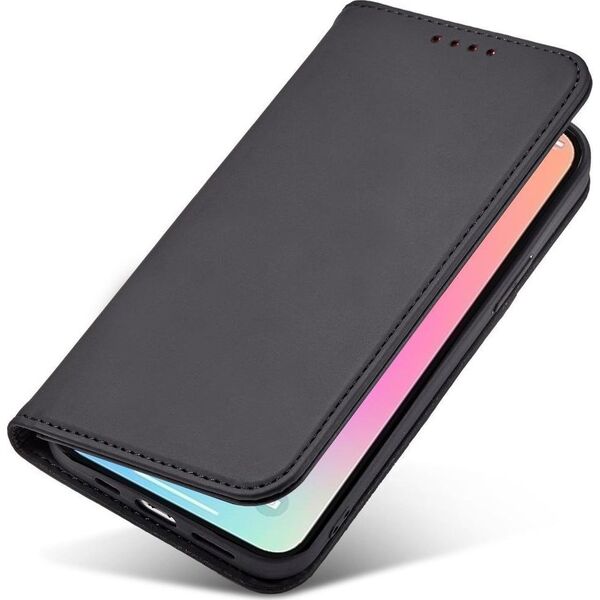 Hurtel Magnet Card Case etui do iPhone 13 Pro Max pokrowiec portfel na karty kartę podstawka czarny 11542301 9145576250983