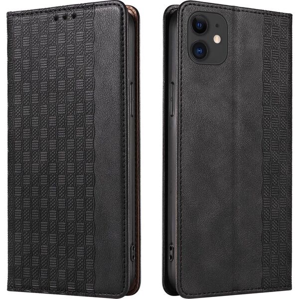 Hurtel Magnet Strap Case etui do iPhone 12 pokrowiec portfel + mini smycz zawieszka czarny 11542338 9145576250068