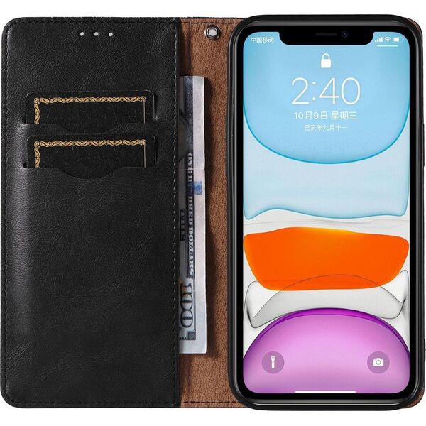 Hurtel Magnet Strap Case etui do iPhone 12 pokrowiec portfel + mini smycz zawieszka czarny 11542338 9145576250068