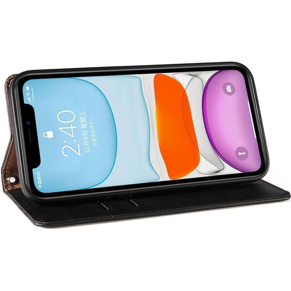 Hurtel Magnet Strap Case etui do iPhone 12 pokrowiec portfel + mini smycz zawieszka czarny 11542338 9145576250068