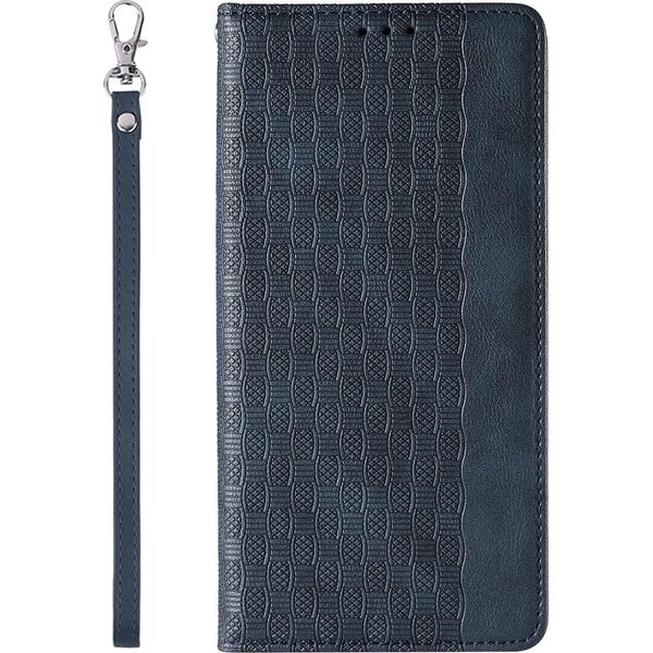 Hurtel Magnet Strap Case etui do iPhone 12 Pro pokrowiec portfel + mini smycz zawieszka niebieski 11542346 9145576250112