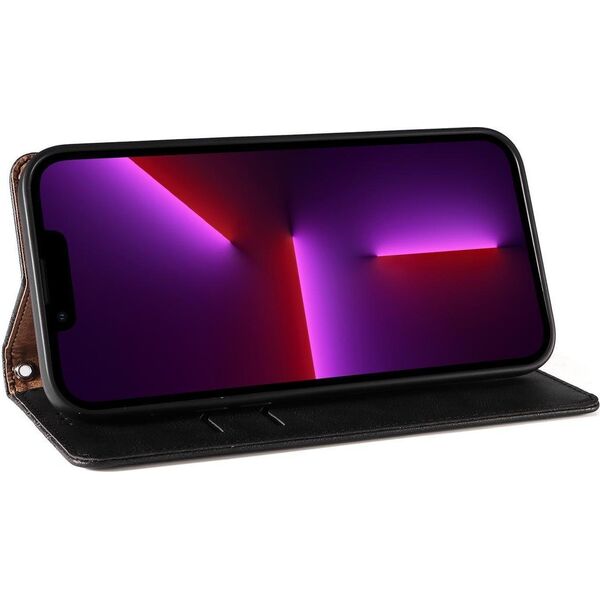Hurtel Magnet Strap Case etui do iPhone 12 Pro Max pokrowiec portfel + mini smycz zawieszka czarny 11542350 9145576250143