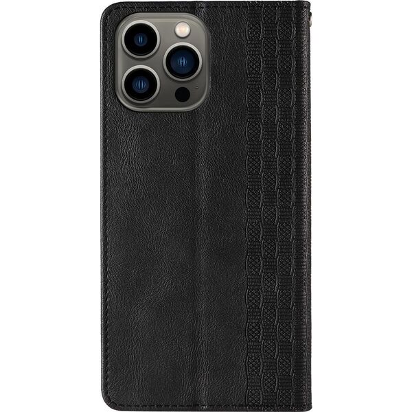 Hurtel Magnet Strap Case etui do iPhone 12 Pro Max pokrowiec portfel + mini smycz zawieszka czarny 11542350 9145576250143