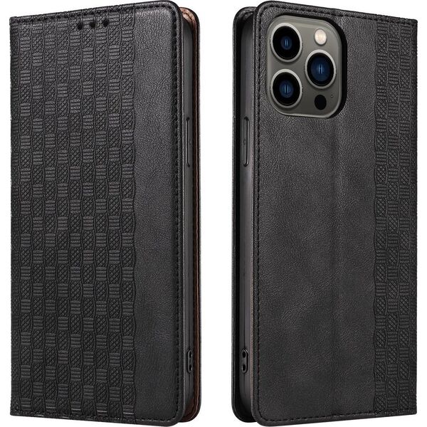 Hurtel Magnet Strap Case etui do iPhone 12 Pro Max pokrowiec portfel + mini smycz zawieszka czarny 11542350 9145576250143