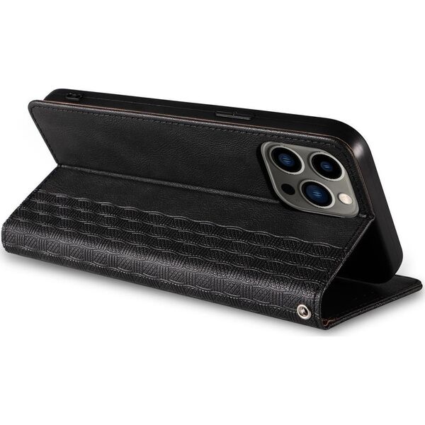 Hurtel Magnet Strap Case etui do iPhone 12 Pro Max pokrowiec portfel + mini smycz zawieszka czarny 11542350 9145576250143