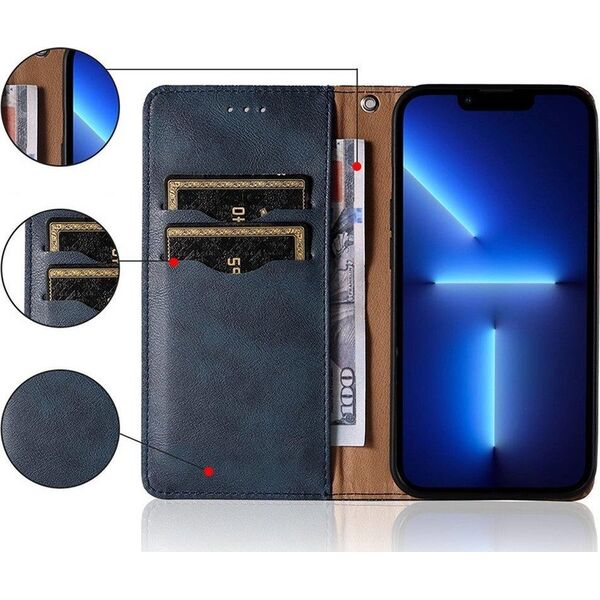 Hurtel Magnet Strap Case etui do Samsung Galaxy A12 5G pokrowiec portfel + mini smycz zawieszka niebieski 11542370 9145576250358