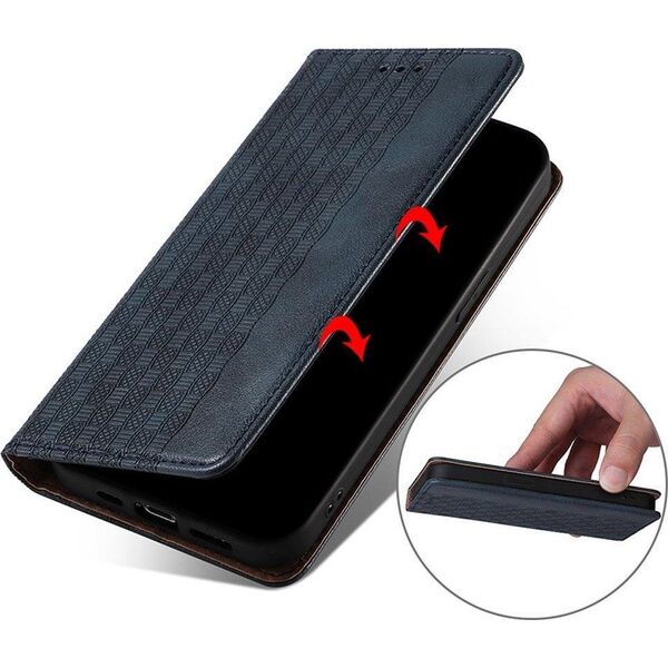 Hurtel Magnet Strap Case etui do Samsung Galaxy A12 5G pokrowiec portfel + mini smycz zawieszka niebieski 11542370 9145576250358