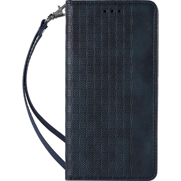 Hurtel Magnet Strap Case etui do Samsung Galaxy S22+ (S22 Plus) pokrowiec portfel + mini smycz zawieszka niebieski 11542387 9145576250631