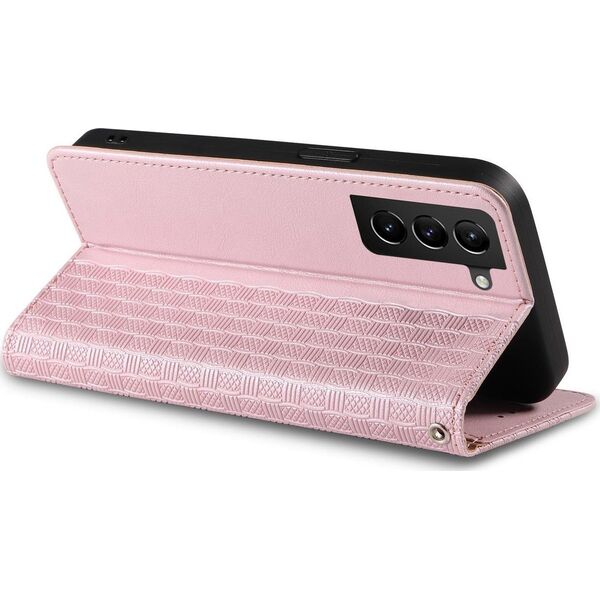 Hurtel Magnet Strap Case etui do Samsung Galaxy S22+ (S22 Plus) pokrowiec portfel + mini smycz zawieszka różowy 11542396 9145576250648