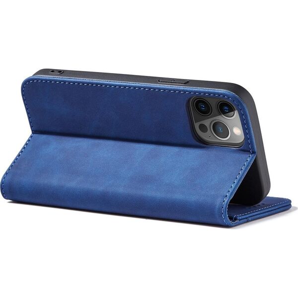 Hurtel Magnet Fancy Case etui do iPhone 12 Pro Max pokrowiec portfel na karty kartę podstawka niebieski 11542408 9145576249475