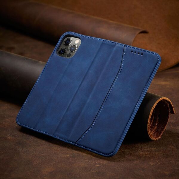 Hurtel Magnet Fancy Case etui do iPhone 12 Pro Max pokrowiec portfel na karty kartę podstawka niebieski 11542408 9145576249475