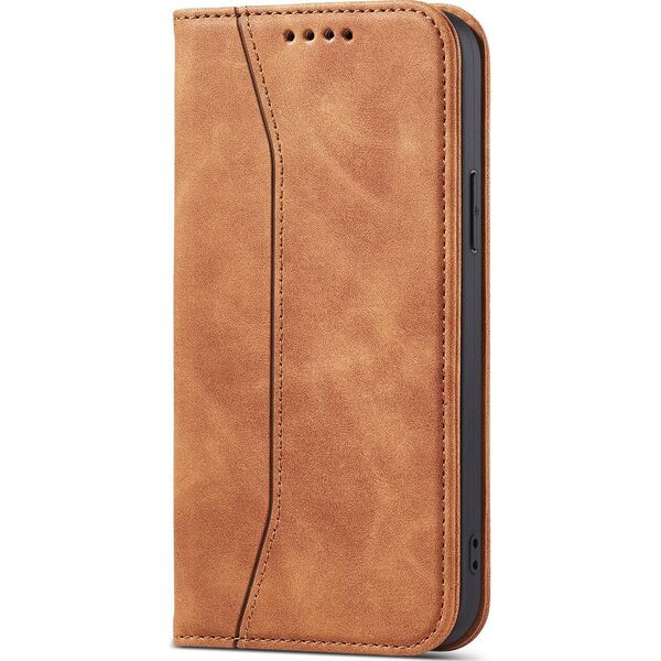 Hurtel Magnet Fancy Case etui do iPhone 13 Pro Max pokrowiec portfel na karty kartę podstawka brązowy 11542430 9145576249642