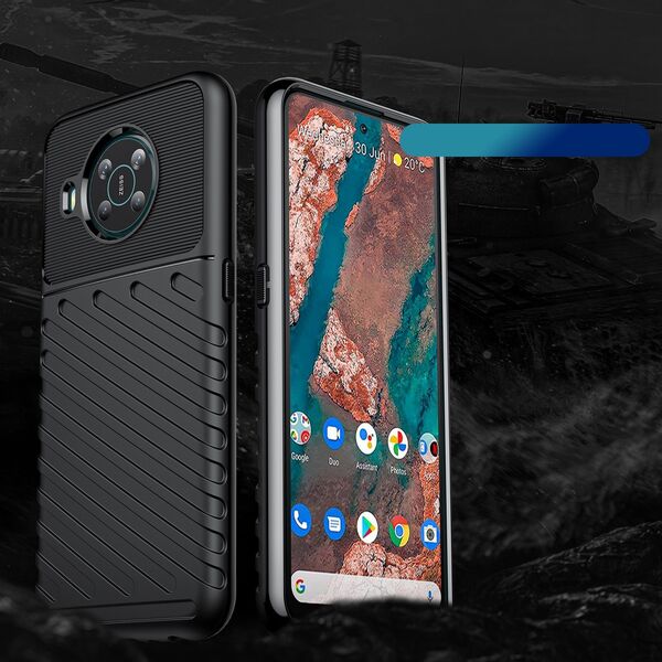 Hurtel Thunder Case elastyczne pancerne etui pokrowiec Nokia X100 czarny 11547382 9145576249260