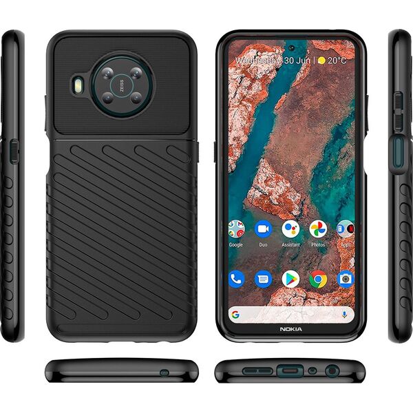 Hurtel Thunder Case elastyczne pancerne etui pokrowiec Nokia X100 czarny 11547382 9145576249260