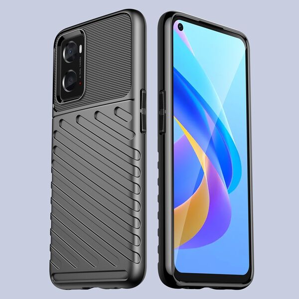 Hurtel Thunder Case elastyczne pancerne etui pokrowiec Oppo A76 / Oppo A36 / Realme 9i czarny 11547388 9145576249031
