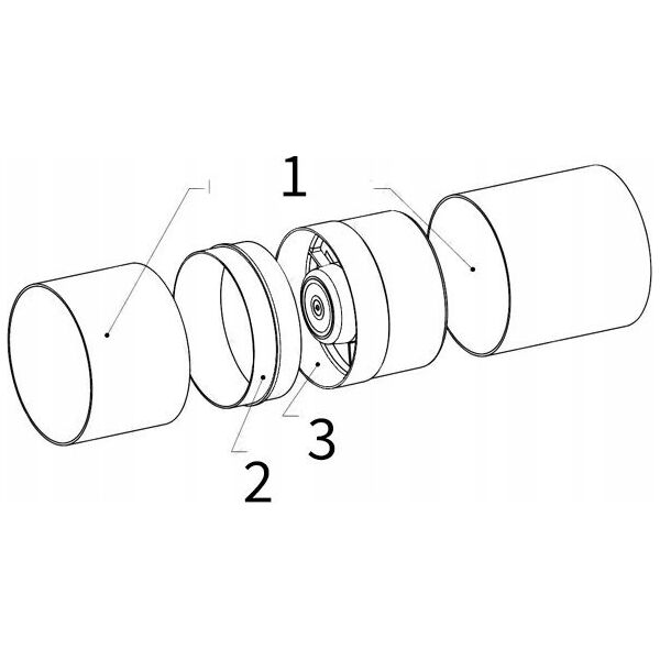 AWENTA Wentylator kanałowy Awenta WKA fi125 205m3/h 16W 230V z wyłącznikiem czasowym biały WKA125T 11547909 5905033303362