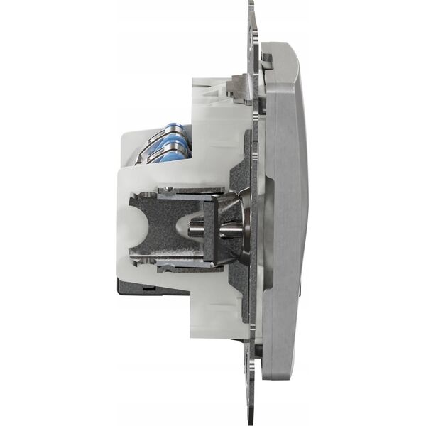 SCHNEIDERE Gniazdo komputerowe podwójne RJ45 Schneider Sedna Design SDD113462S kategoria 6 STP srebrne aluminium Design & Elements 11552933 3606481466839