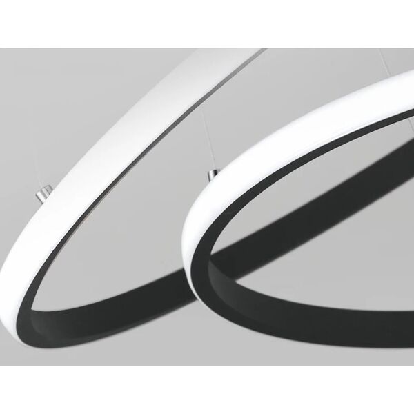 Lampa wisząca Krislamp Ring KR 438-3L lampa wisząca zwis 100W LED 3000-6000K czarna 11616480 5907582569985