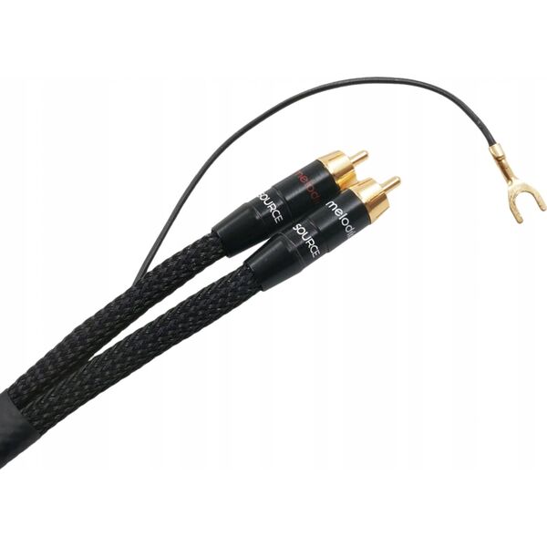 Gramofon Melodika Melodika MDPHD07 Purple Rain Black Edition Kabel 2xRCA PHONO do gramofonu z żyłą uziemiającą - 0,75m 11618875 5907609008107