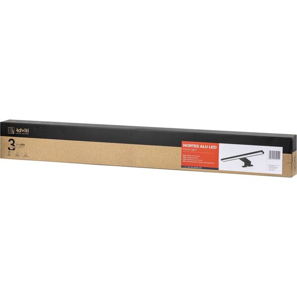 Kinkiet Orno NORTES LED 18W, lampa nad lustro, 1600lm, 4000K, dł. 100 cm, aluminium, czarna AD-OM-6209L4/B 11620599 5908254822551