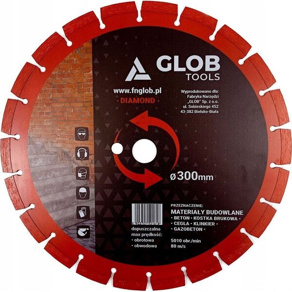 Tarcza diamentowa GLOB TOOLS materiały budowlane średnica 230mm 11623315 5903707505180