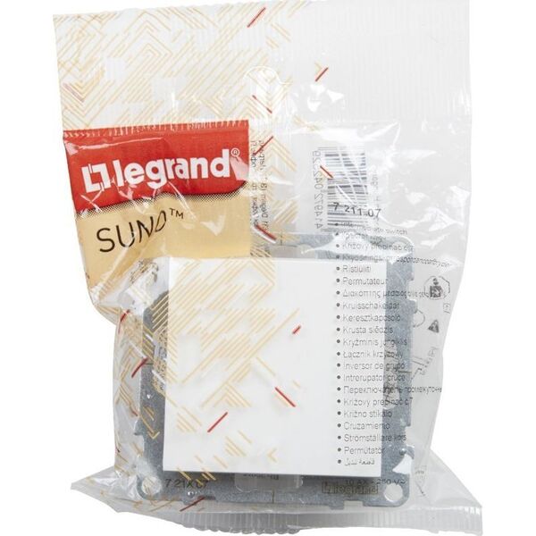 Legrand SUNO - Łącznik krzyżowy - 10 AX - 250 V~ - zaciski śrubowe, Biały - Legrand 721107 himp 11636437 3414972042529