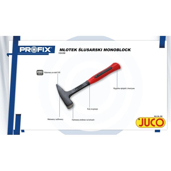 Juco JUCO MŁOTEK ŚLUSARSKI MONOBLOCK 300g 11650398 5906372858308