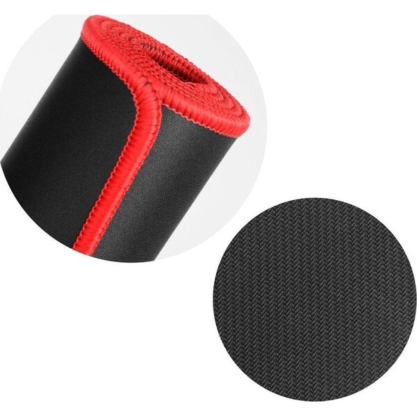 Podkładka Techonic Podkładka pod klawiaturę i mysz dla graczy 900x400x3mm / czarny / obszycie czerwone 11652087 5901737891129