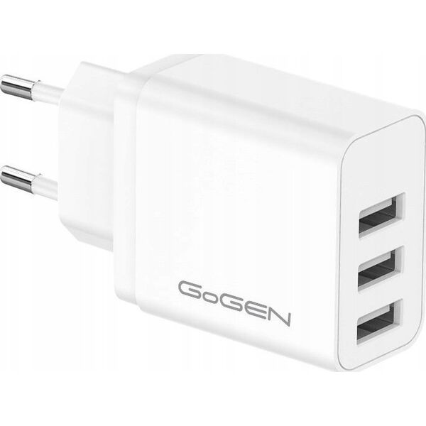 Ładowarka GoGEN Ładowarka siec. 3x USB 15,5W 3,1A GoGEN - ACH301W 11716004 8590393299492