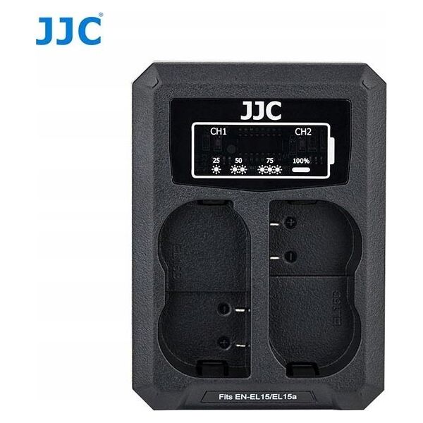 Ładowarka do aparatu JJC Ładowarka Dwukanałowa Podwójna Usb Do Nikon En-el15 / En-el15a / En-el15b 11730560 6950291562661