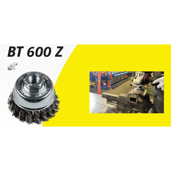 Klingspor K.SZCZOTKA GARNKOWA 100mm M14 BT600Z DRUT SKRĘCANY 11740316 4014855433445