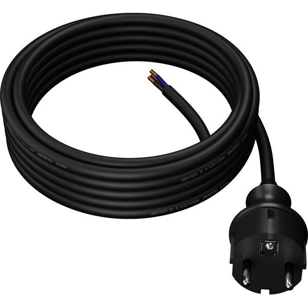 AWTools AWTOOLS PRZEWÓD Z WTYCZKĄ 5m 2x1,5 CZARNY H05VV-F 11740550 5903678610197