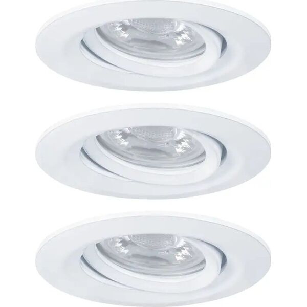 Paulmann Oprawa wbudowana Nova mini Coin okrągła ruchoma LED 3x4W 310lm Biały Mat/Aluminium 11757718 4000870942932