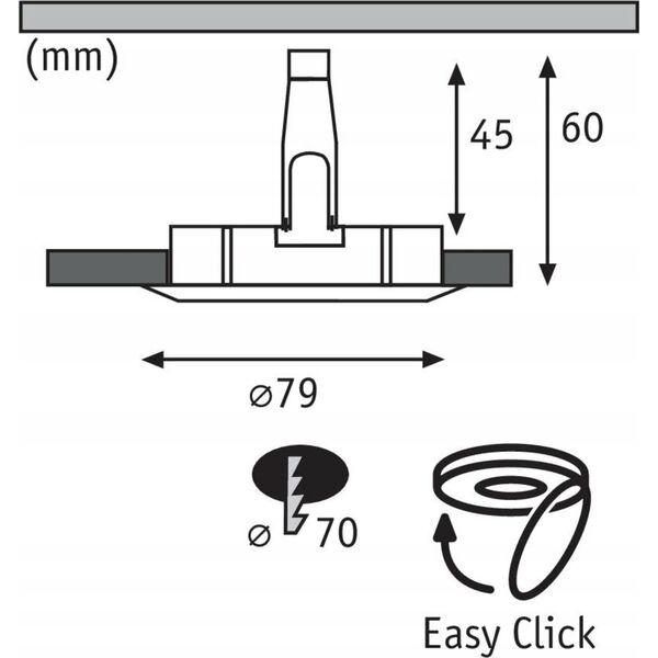 Paulmann Oprawa wbudowana Premium line 51mm, Biały 11757724 4000870179437