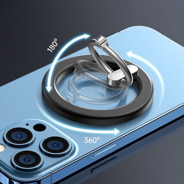 Joyroom Joyroom zestaw wielofunkcyjny magnetyczny uchwyt samochodowy ring podstawka do telefonu czarny (JR-ZS294) 11833772 6941237196644