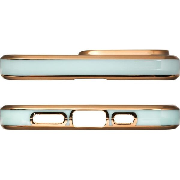 Hurtel Lighting Color Case etui do Xiaomi Redmi Note 11 żelowy pokrowiec ze złotą ramką miętowy 11833849 9145576253229