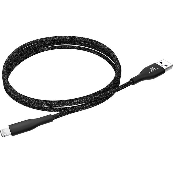 Kabel USB Maclean USB-A - Lightning 1 m Czarny (MCE845B) 11833928 5902211126119