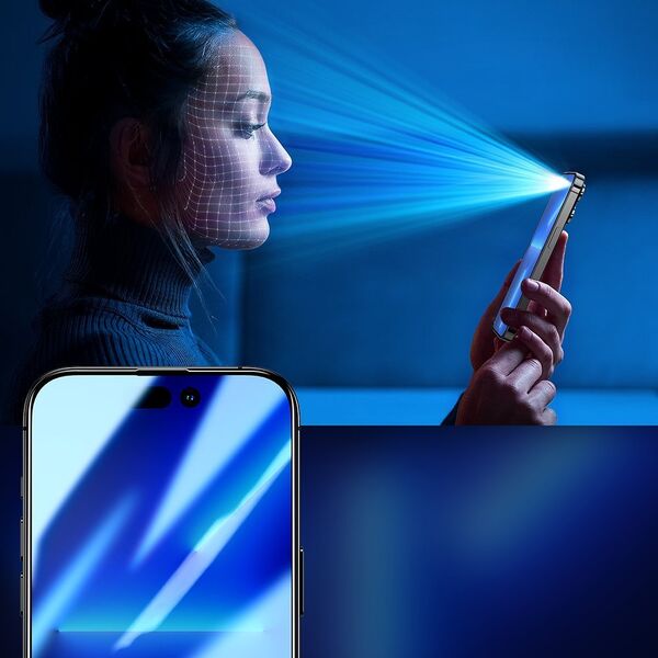 Joyroom Joyroom Knight 2,5D Privacy TG szkło hartowane do iPhone 14 Plus z filtrem Anti-Spy na cały ekran z ramką przezroczysty (JR-P03) 11834567 6956116716967