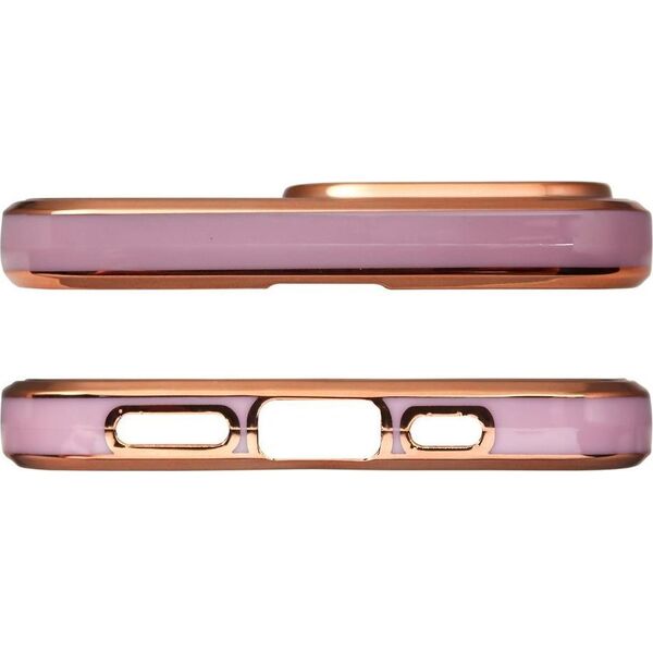 Hurtel Lighting Color Case Etui Xiaomi Redmi Note 11 Żelowy Ze Złotą Ramką Fioletowy 11851293 9145576253205