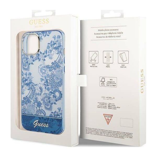 Guess Etui Guess GUHCP14MHGPLHB Apple iPhone 14 Plus niebieski/blue hardcase Porcelain Collection 11854792 3666339064334