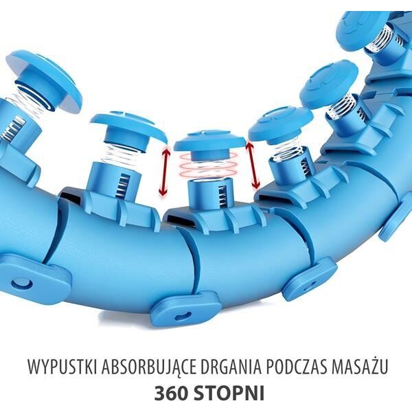 HMS Hula hop z wypustkami i obciążnikiem HHW01 niebieskie 11862241 5907695511925