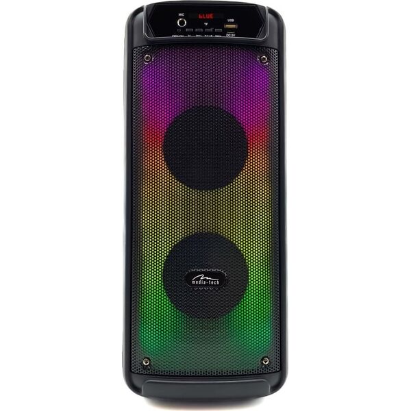 Głośnik Media-Tech FLAMEBOX UP - Głośnik Bluetooth 5.0 z radiem FM i odtwarzaczem MP3, 600W PMPO, iluminacja typu FLAME 11865199 5906453131771