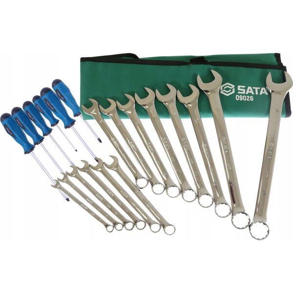 SATA SATA KLUCZE PŁASKO-OCZKOWE 14szt. SASZETKA 11865976 7891645087715