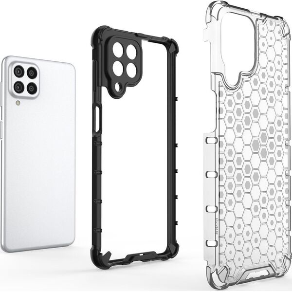 Hurtel Honeycomb etui pancerny pokrowiec z żelową ramką Samsung Galaxy M53 5G przezroczysty 11866019 9145576257180
