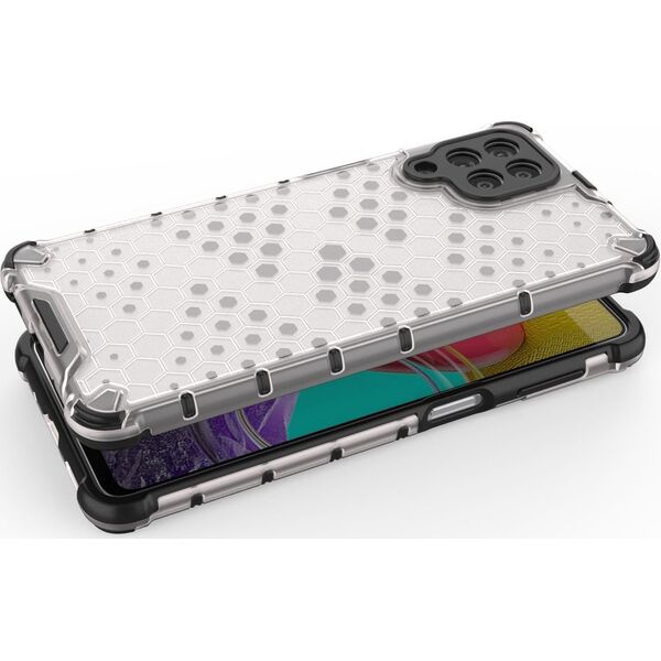 Hurtel Honeycomb etui pancerny pokrowiec z żelową ramką Samsung Galaxy M53 5G przezroczysty 11866019 9145576257180