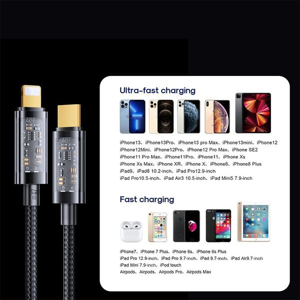 Kabel USB Joyroom USB-C - Lightning 2 m Niebieski (JYR431) 11866054 6941237196415