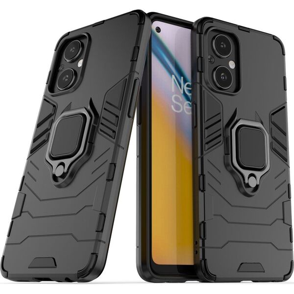 Hurtel Ring Armor pancerne hybrydowe etui pokrowiec + magnetyczny uchwyt OnePlus Nord N20 5G czarny 11873497 9145576257043