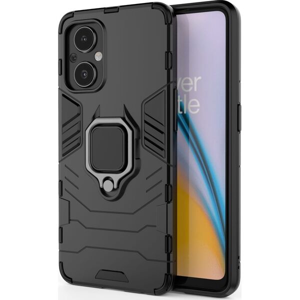 Hurtel Ring Armor pancerne hybrydowe etui pokrowiec + magnetyczny uchwyt OnePlus Nord N20 5G czarny 11873497 9145576257043