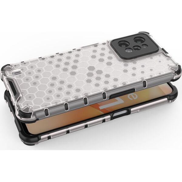 Hurtel Honeycomb etui pancerny pokrowiec z żelową ramką Realme C31 przezroczysty 11873501 9145576257319