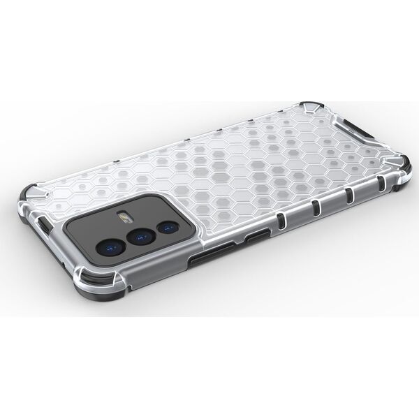 Hurtel Honeycomb etui pancerny pokrowiec z żelową ramką Vivo V23 5G czarny 11873502 9145576257289